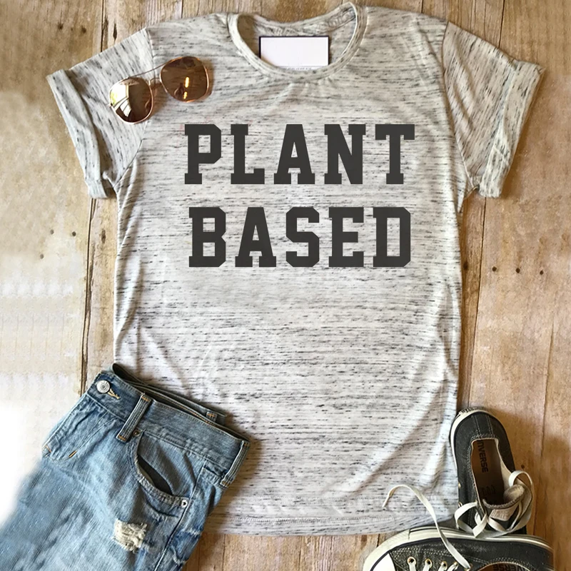 Vegan Woman Tshirts Plant Based Graphic Tee Fashion Eat Plants Ladies Tops Aesthetic Be Kind Clothes Jesus Shirt Women Sexy XL