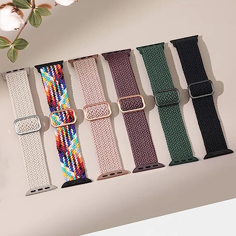 Pulseira trançada para apple watch band 44mm 40mm 42mm 45mm 41mm 49mm acessórios pulseira iwatch série 8 7 3 se ultra 5 6 4