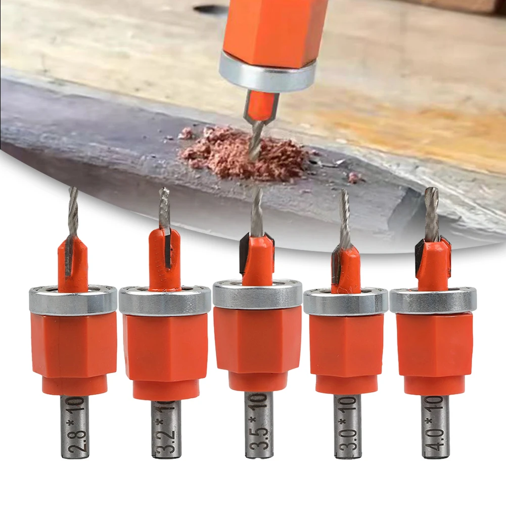

8mm Shank Heavy Duty Hole Puncher Countersink Drill Bit Edge Banding Punching Adjustable Woodworking Limit Countersunk Drill