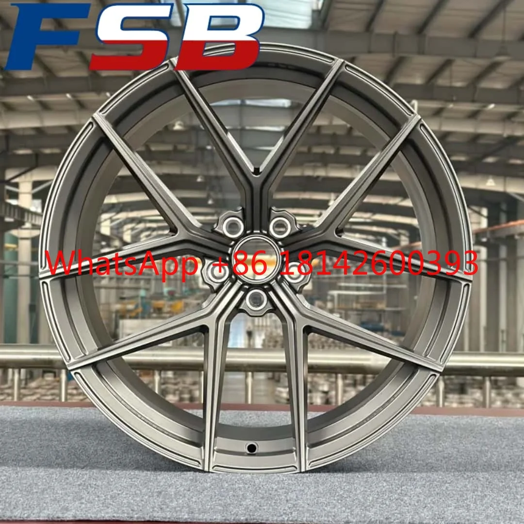 1-Piece Y Spoke Gunmetal Grey Forged Wheels 18-21 Inch 5x112 5x120 Universal Passenger Car Replacement Wheel Rims