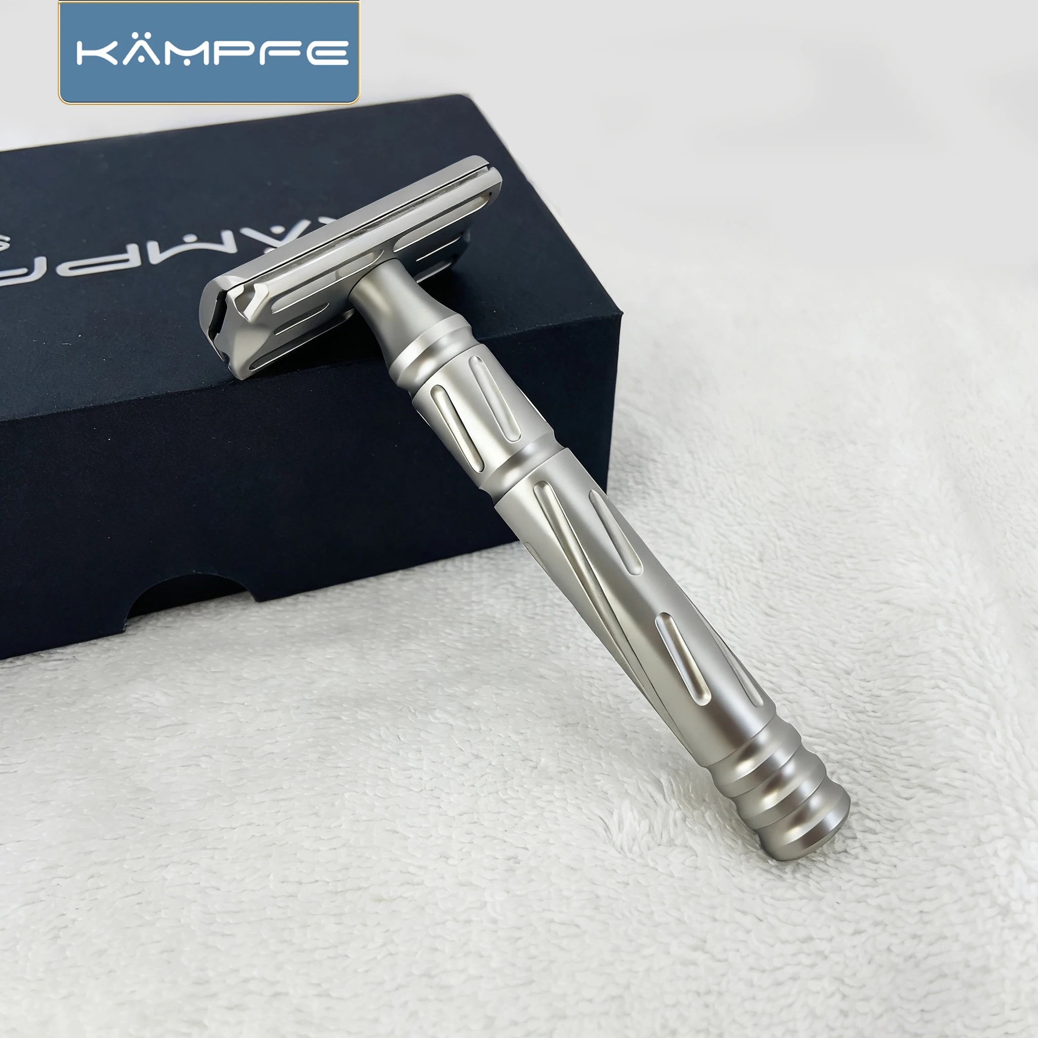 KAMPFE Stainless Steel CNC Safety Mild Hair Removal Shaver Traditional Men's Grooming Tool for Salon Use