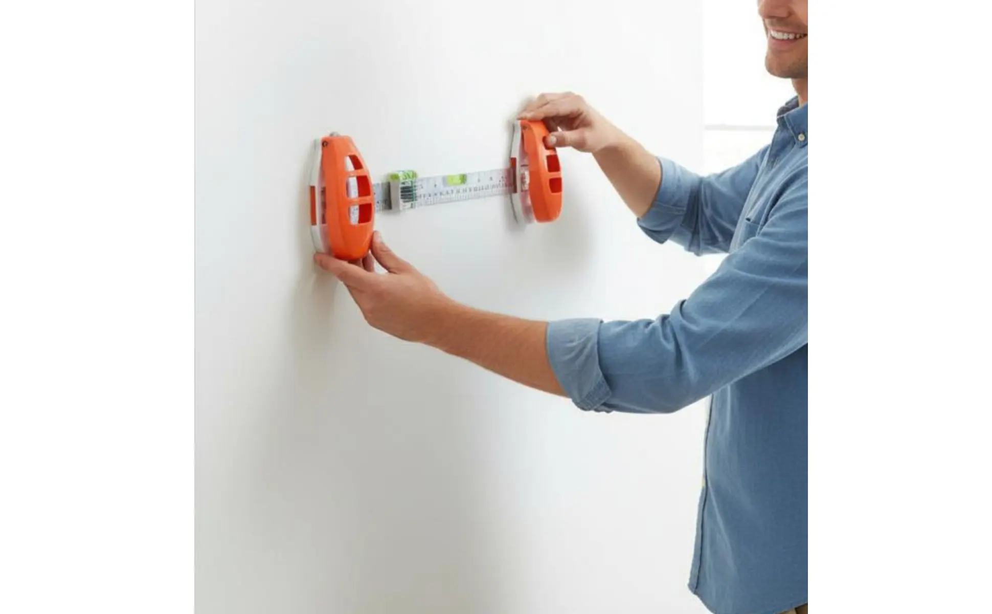 Picture Hanging Leveling Tool Ruler Precise Alignment Picture Hanger Tool with Leveling Tool Wall Frame Hanging Tool Sturdy ABS