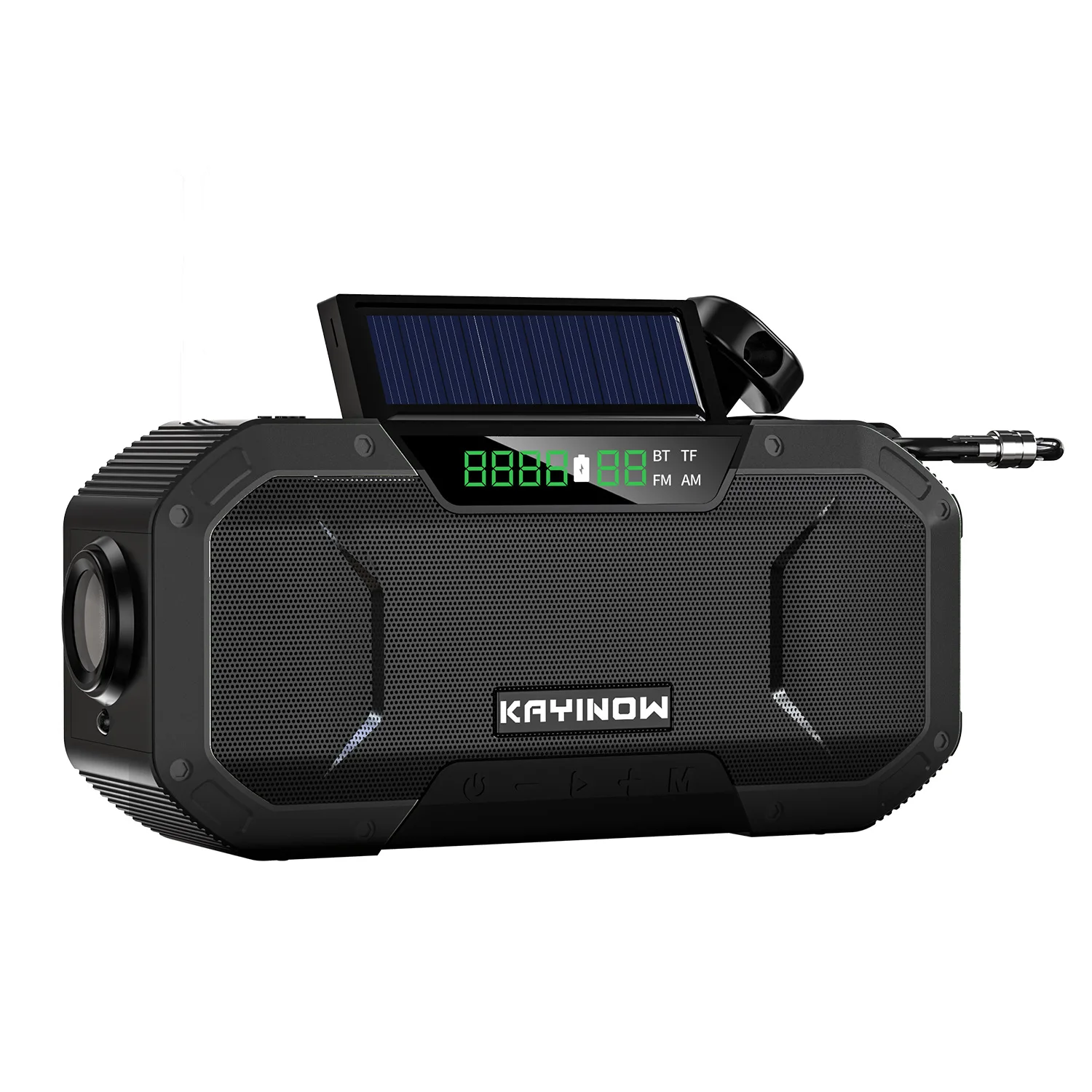 Bluetooth speaker radio outdoor camping hand crank solar charging card multi-function emergency disaster prevention radio