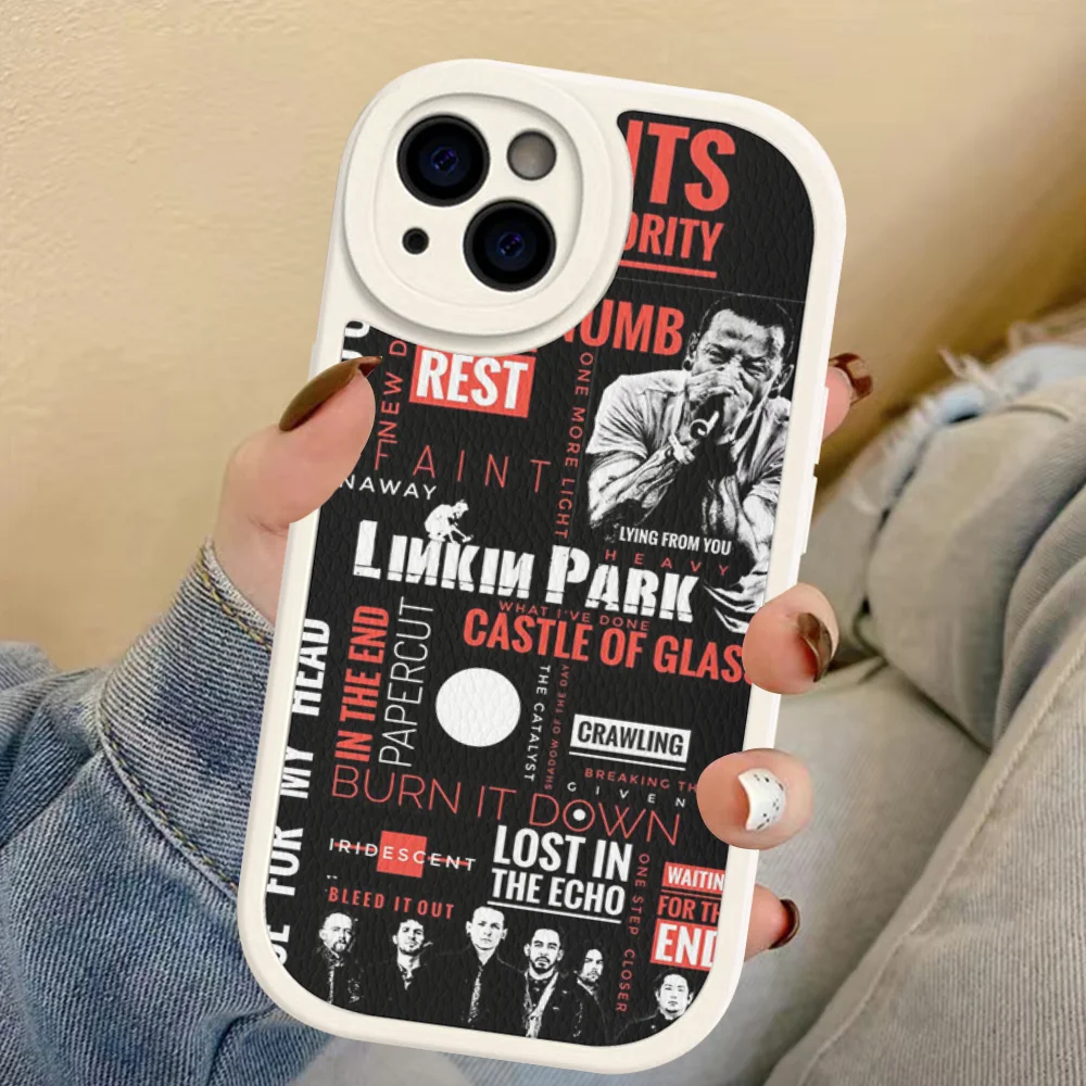 Band L-Linkins Cool P-Parks Phone Case Hard Leather For IPhone 16 15 14 13 12 Mini 11 14 Pro Max Xs X Xr 7 8 Plus Fundas