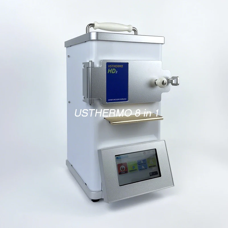 

USTHERMO Мини-портативная вакуумная фарфоровая стоматологическая печь 8-в-1 — быстрый нагрев, компактная лабораторная печь для керамики