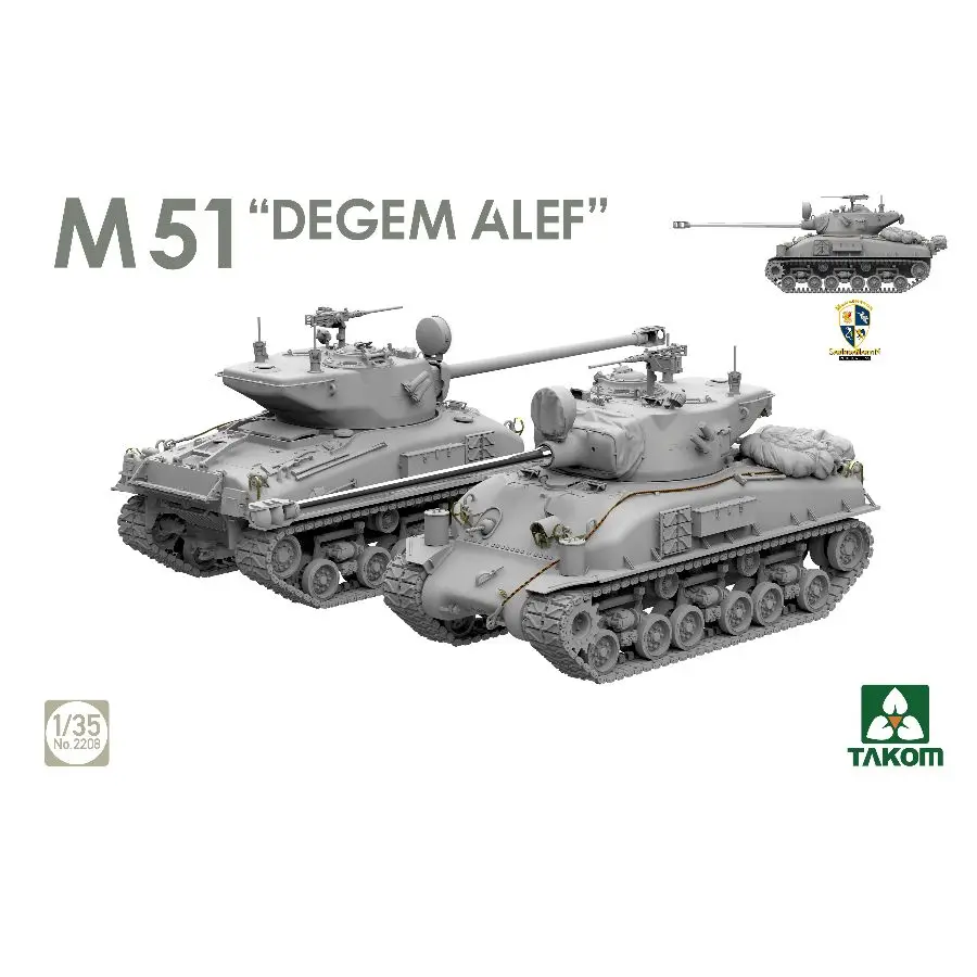 1/35 2207W TAKOM  SHERMAN² BOX M4A1 76(W) VVSS Late Production+M51 "DEGEM ALEF" w/U.S. ARMY 1.4 TON UTILITY TRUCK&MP FIGURE 1/35