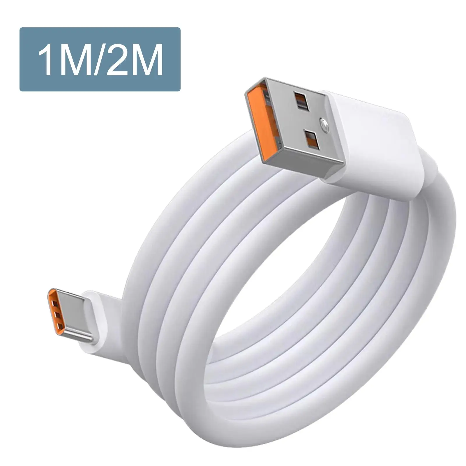 66W Type charging Cord, Fast Charging usb cable White Intelligent IC Chip 6A Hotel Classroom travel