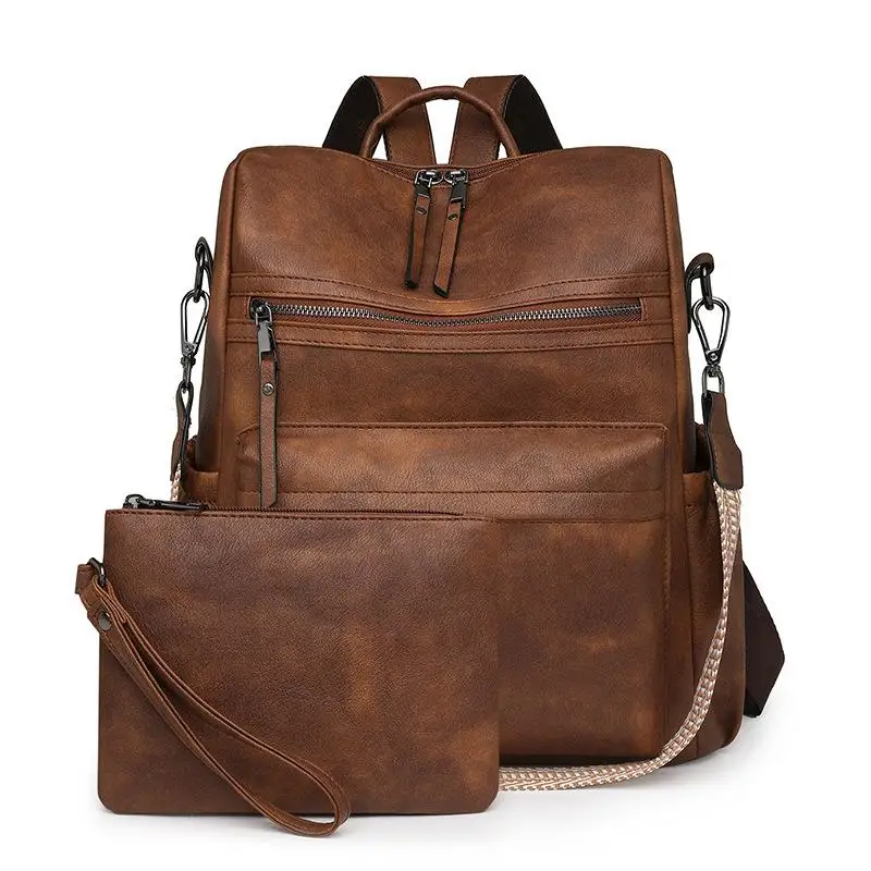 Grande Capaci Retro Ladies Bapa Borsa a tracolla doppia Borsa da donna Borsa multifunzionale con copertura Bapa Cross-Border Zhenli