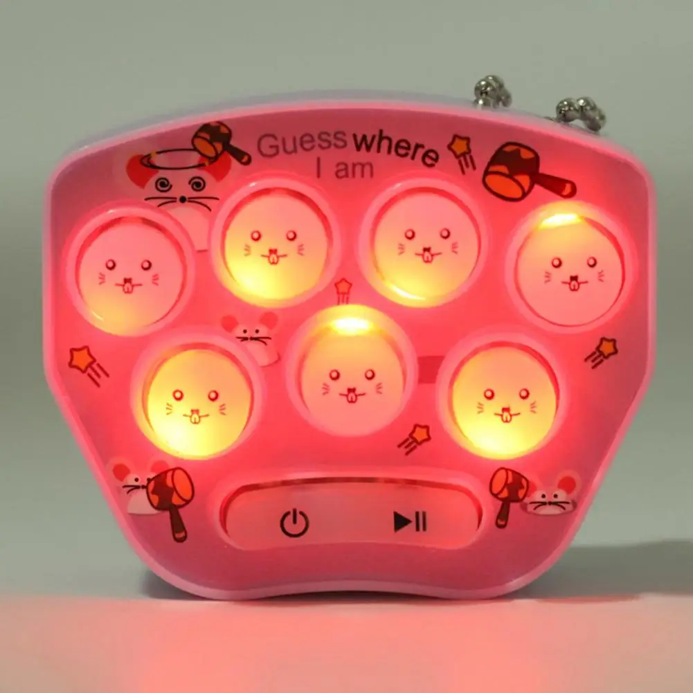 แบบพกพาขนาดเล็กของเล่นบีบอัดเกม Whack A Mole พวงกุญแจ permainan Teka-teki คอนโซลสำหรับเด็กของเล่นปลายนิ้วง่ายเครื่องเล่นเกมมือถือ
