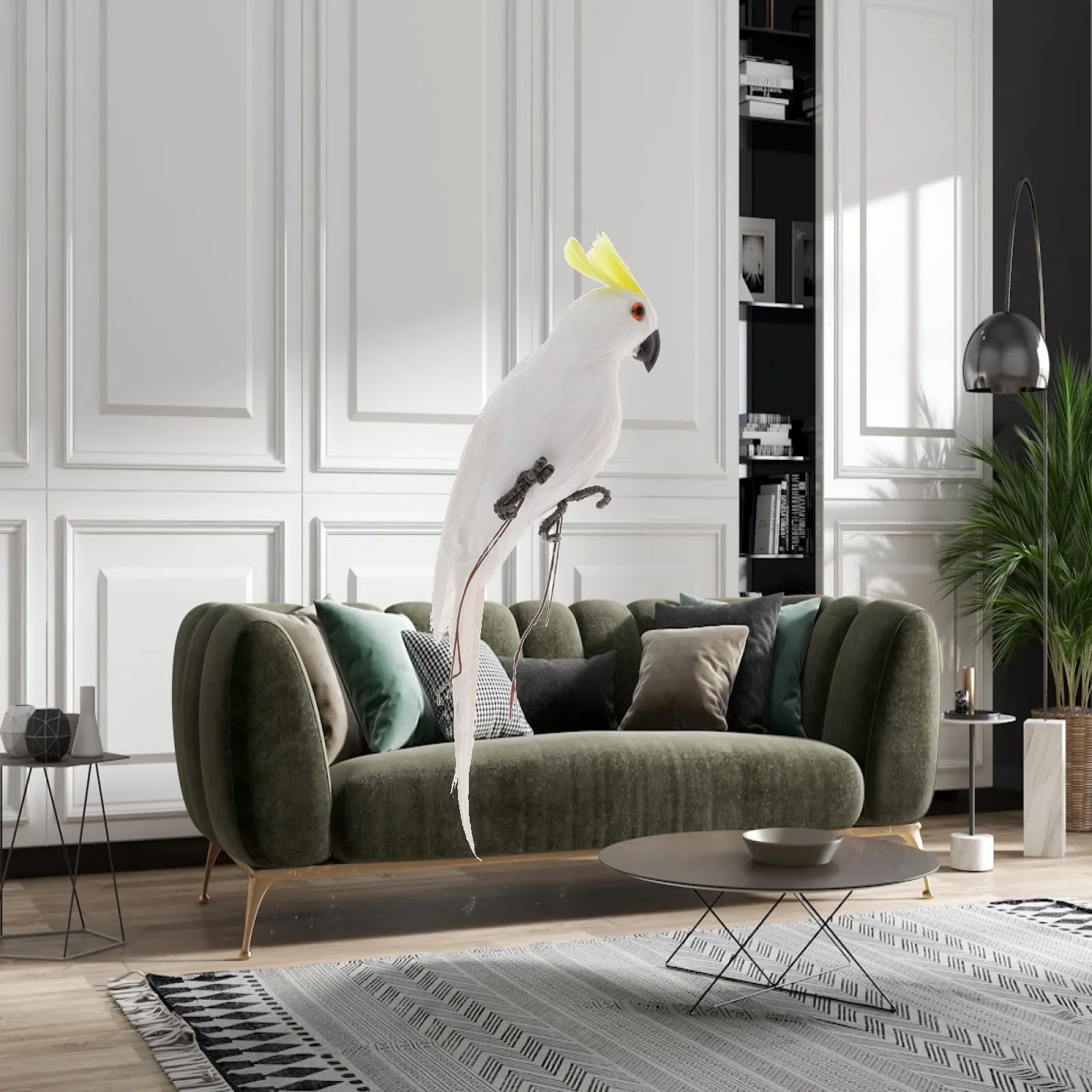 Simulation Feather Birds Decorative Fake Bird Lifelike Foam Handmade Garden Prop for Photography Christmas Event Decor