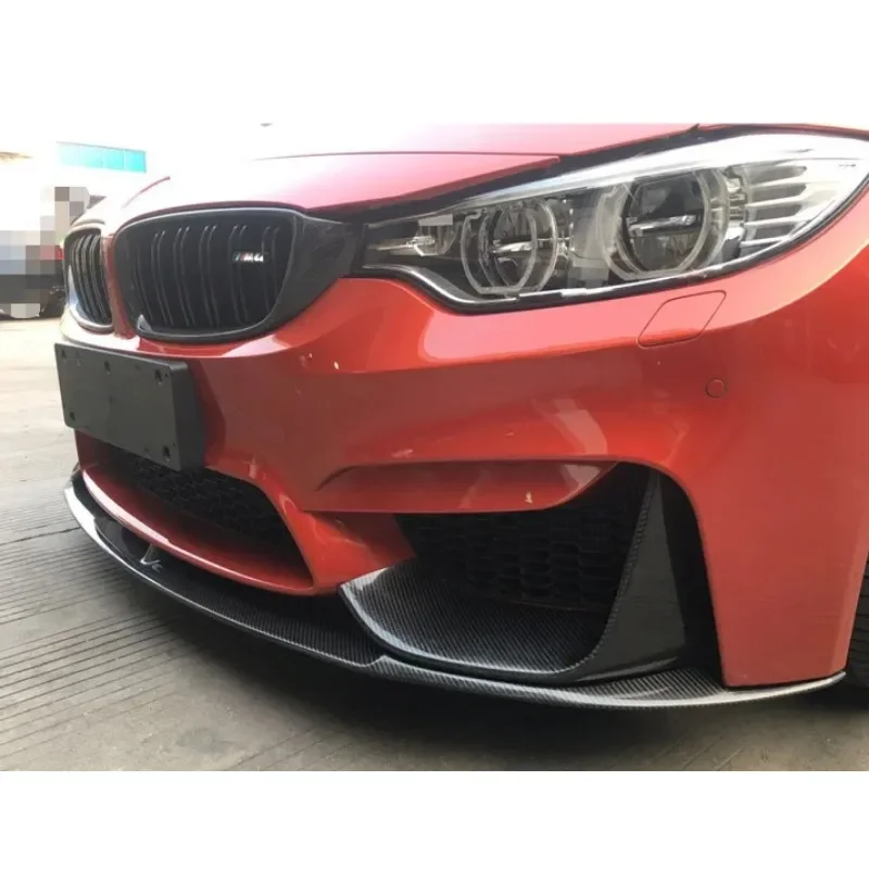 New! MP Style For BMW F80 M3 F83 F82 M4 2014-2020 Dry Carbon Fiber Front Bumper Lip Diffuser Blade Side Splitter Car Accessories