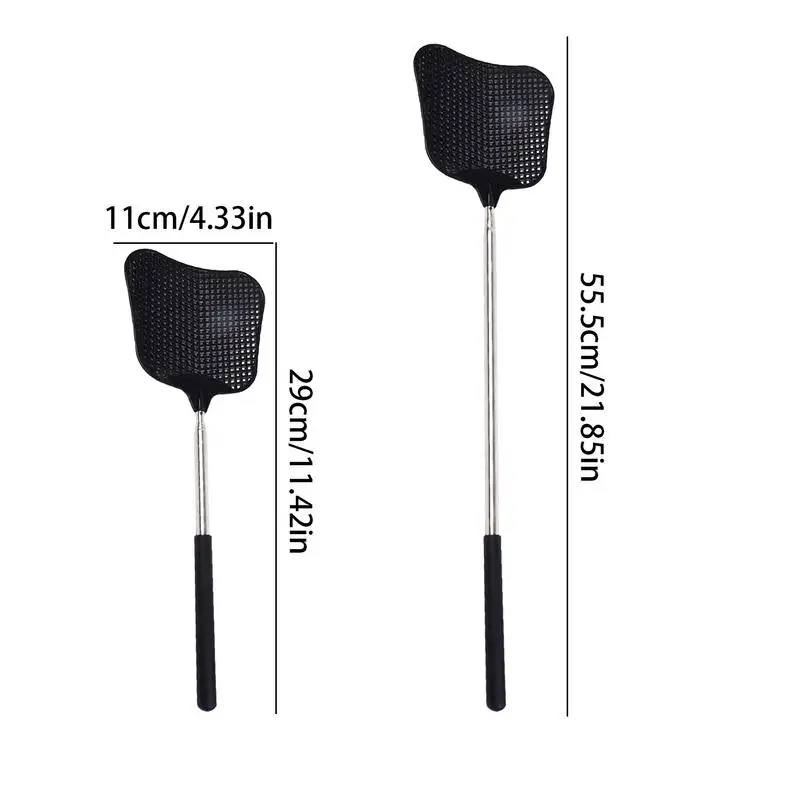 Fly Swatter Manual Set Of 3 Long Flyswatter Heavy-Duty Indoor Fly Swatter Portable Manual Fly Smasher With Extendable Handles images - 6