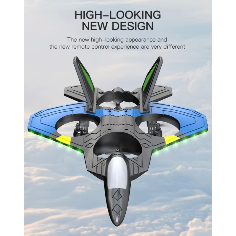 Children Remote Control Aircraft Toy Takeoff 360 Function for Outdoor Play Imagination and Excitement