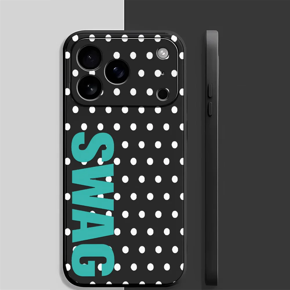 

SWAG polka dot Phone Case for iPhone17ProMax/17Pro/17/16/16Pro/15/14/13/12/11/Pro/Plus Fashion Friend Gift Aesthetic Phone Case
