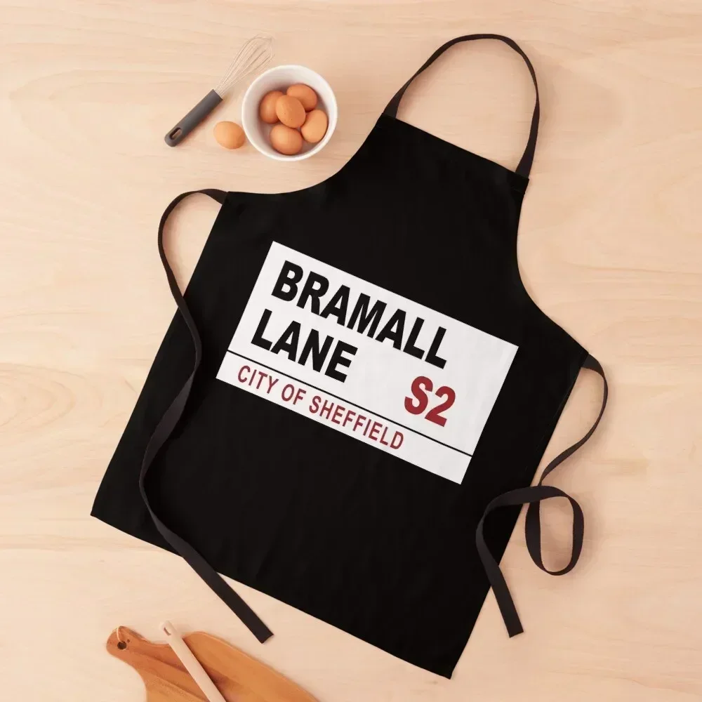 

Фартук со знаком улицы Bramall Lane, аксессуары для кухни на заказ, фартук для кемпинга
