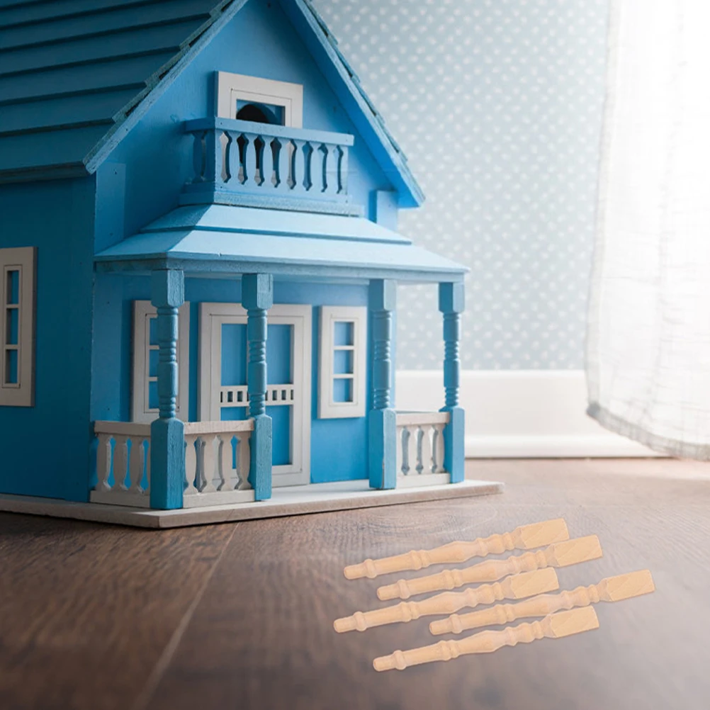 

12Pcs Mini Table Legs Wooden Dollhouse Furniture Legs 1:12 Scale Mini Desk Feet Replacement for Miniature Furniture Decoration