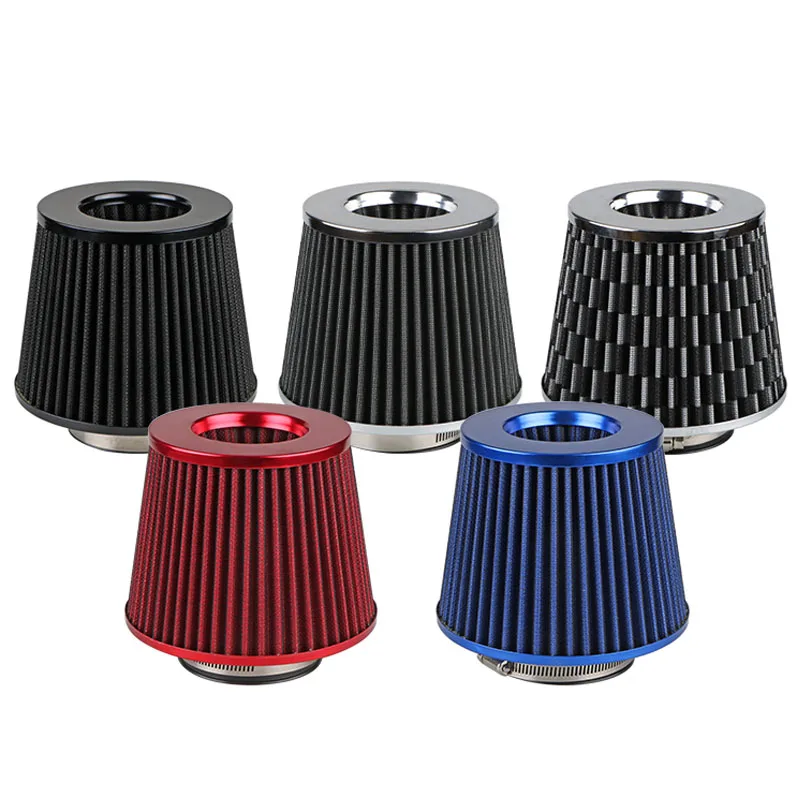 air filter universal 76mm car high flow air filter Aluminum intake filter mushroom head car air filter induction kit accessories