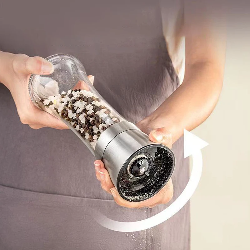 1 قطعة طاحونة دليل الملح الفلفل طاحونة زجاجة توابل جرة الفولاذ المقاوم للصدأ مطحنة التوابل الملح شاكر المطاحن اكسسوارات