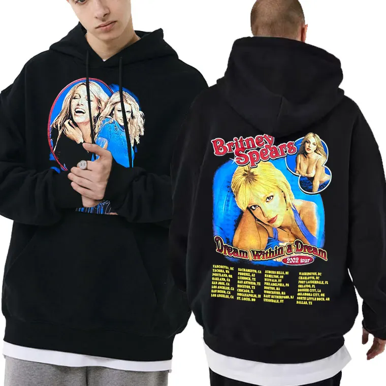 

Vintage Britney Spears Dream Within A Dream 2002 Tour Hoodie Men Women Hip Hop Oversized Pullover Unisex Fashion Trend Hoodies