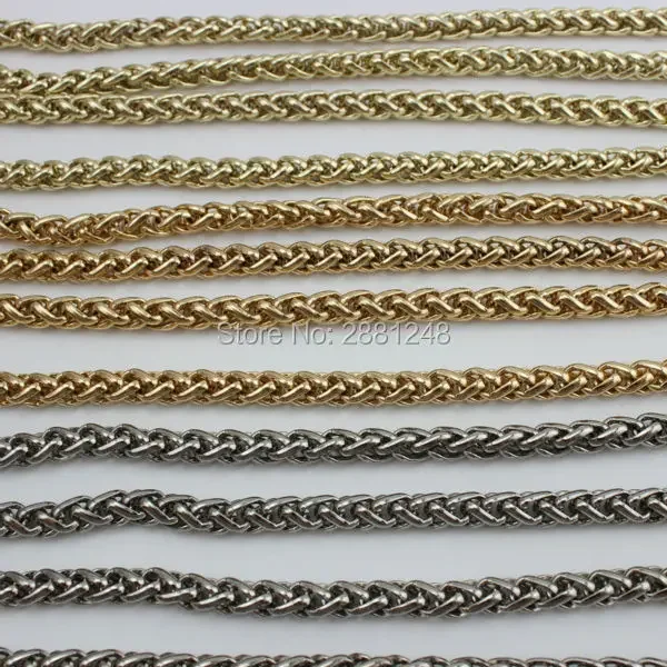 5pcs width 8mm High-quality 4-color lantern chain bag with children bag chain hardware accessories metal package chain rough