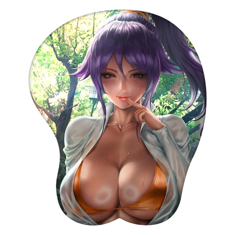 

3D Mouse Pad Sexy Sweetheart Shihouin Yoruichi Anime Wrist Rest Desk MousePad Mat Gamer Accessory