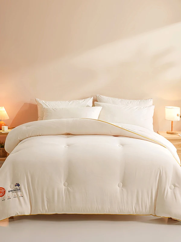 

Утолщенное шерстяное одеяло из австралийской шерсти для односпальных и двуспальных кроватей, студенческое, весенне-осеннее, всесезонное, универсальное