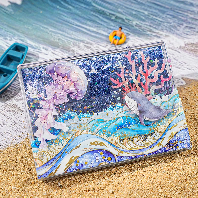 PET Hot Stamping Tape Wave Ripple Exquisite Hand Tent Landscape Tape Creative DIY Greeting Card Photo Frame Gift Decoration