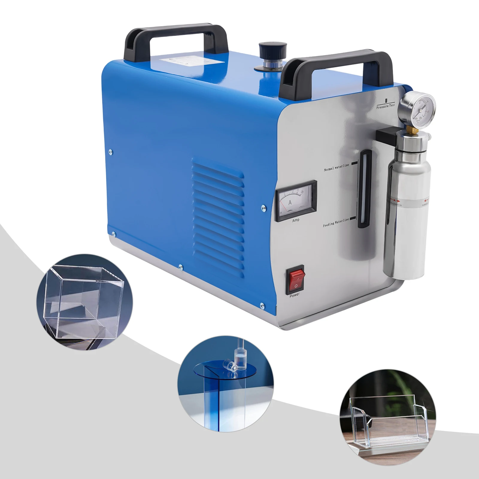 Ox-ygen-Hydrogen Welder Flame Polishing Machine,Portable Ox-ygen-Hydrogen Generator Water Welder for Acrylic HHO Welder