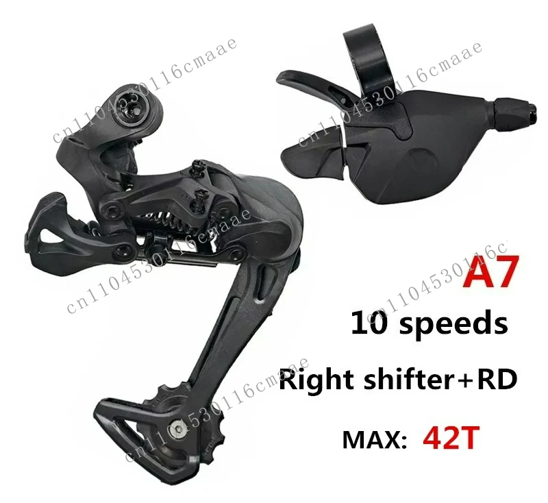 For A7 10 Speed Bike Transmission Long Leg Rear Chain Ducker 1x10 Speed Mountain Bike Kit + Right Shifter