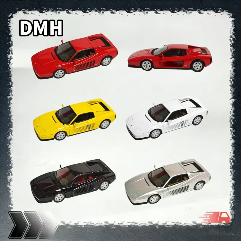 【In Stock】DMH 1:64 Jumping Horse 512TR Testarossa resin model car, for boys' toys, as a collection or decorative item.