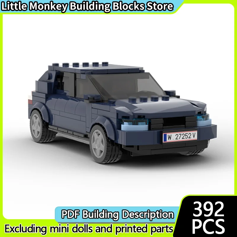 Speed Racing Car Model MOC Building Bricks Compact Hatchback Car Modular Technology Children Holiday Gifts Assemble Toys Suit