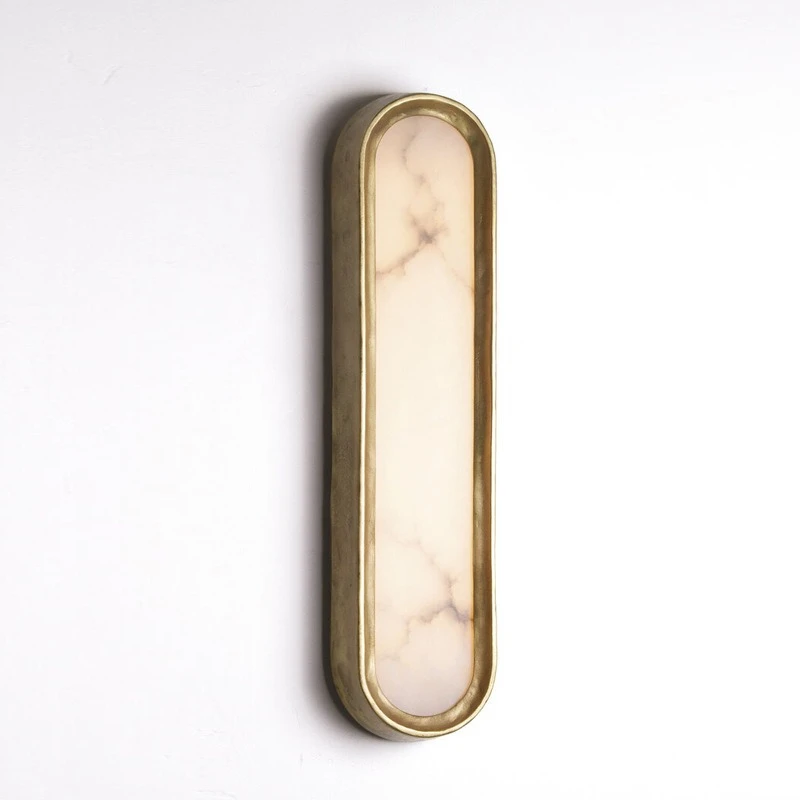 

Postmodern marble strip wall lamp creative living room background wall model room hotel designer soft decoration art wall lamp