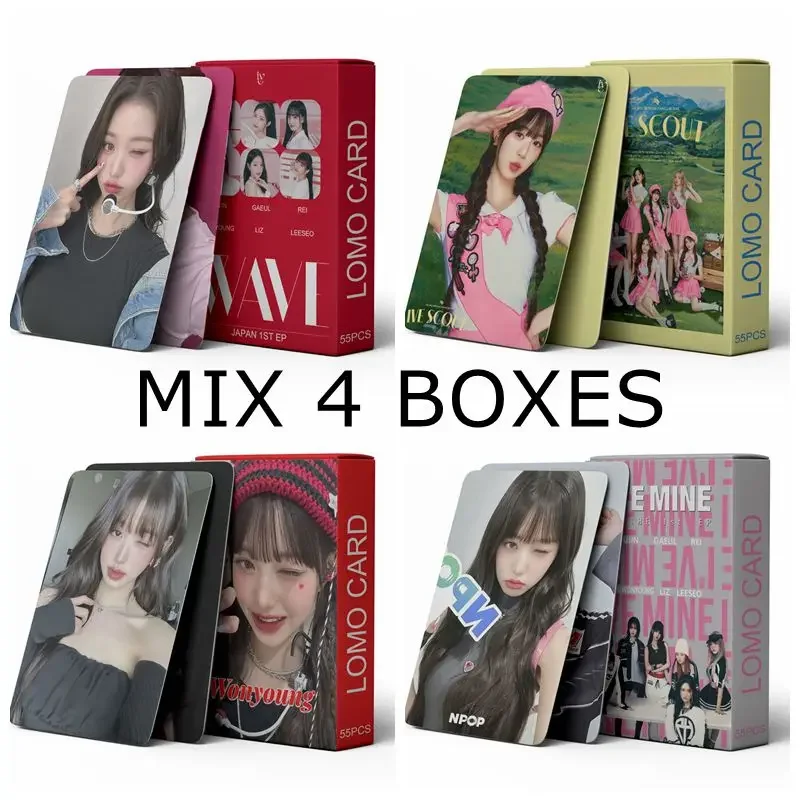 MIX 4 BOXES Kpop Groups Photocards Lomo Cards GIDLE Album Cards Set Photo Print Card