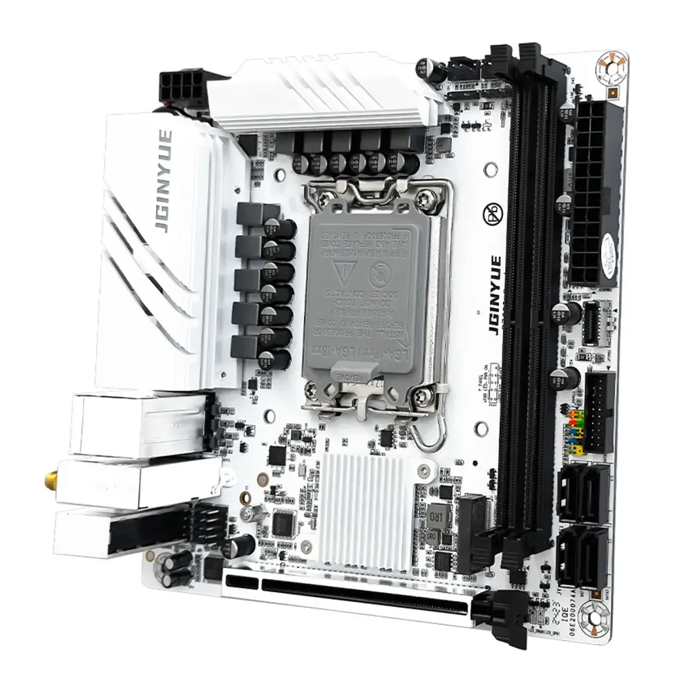 Imagem -02 - Jogo da Placa-mãe do Jogo do Jginyue-b760i Itx i5 12400f Lga1700 2x16gb Apoio Ddr4 Nvme M.2 Sata 3.0 Usb 3.2 Lan 2.5g