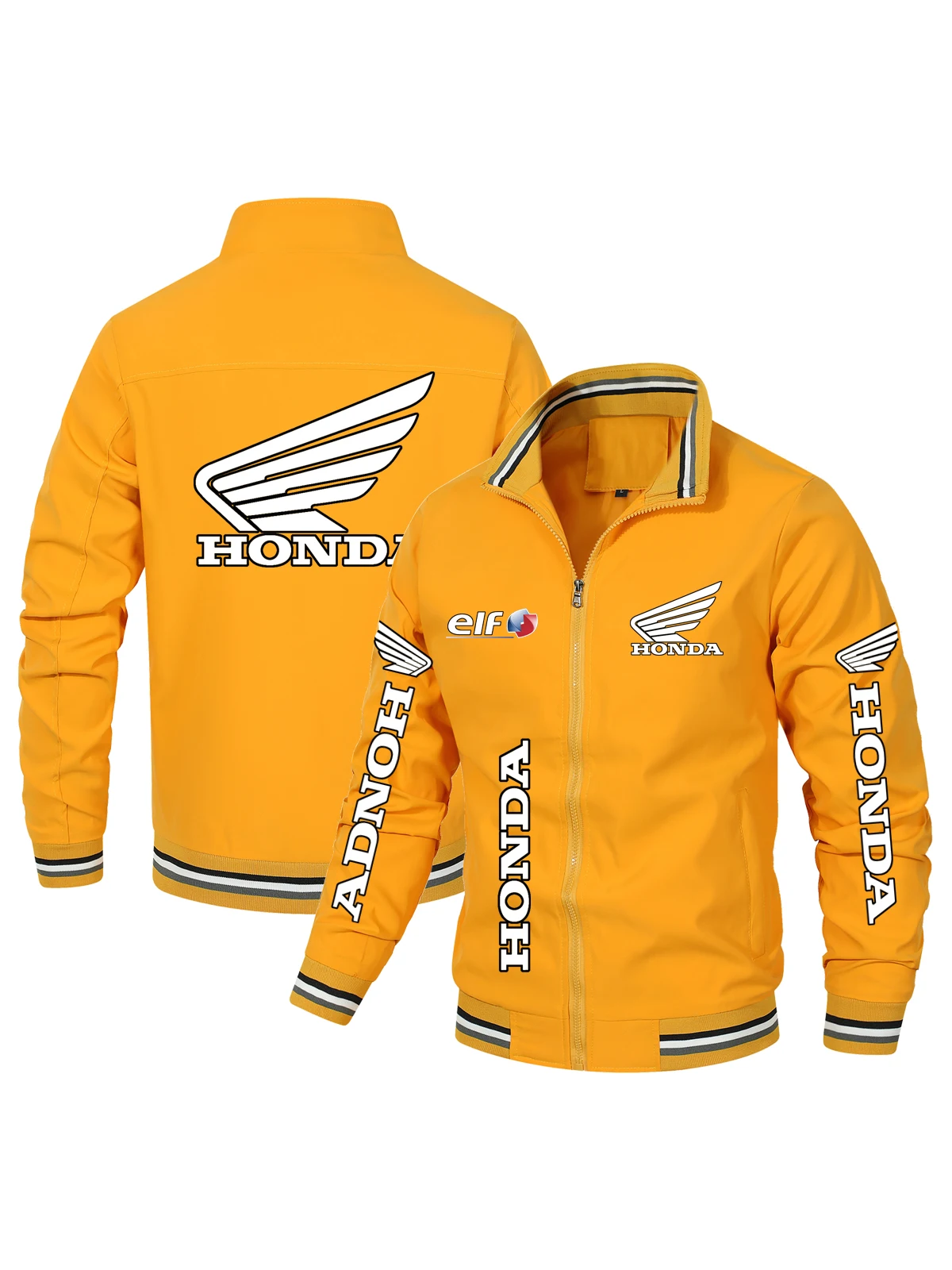 Nowa kurtka motocyklowa Honda na wiosnę/jesień, zapinana na zamek, męska kurtka wiatroodporna, modna kurtka sportowa, odzież dla fanów Hondy. — 2