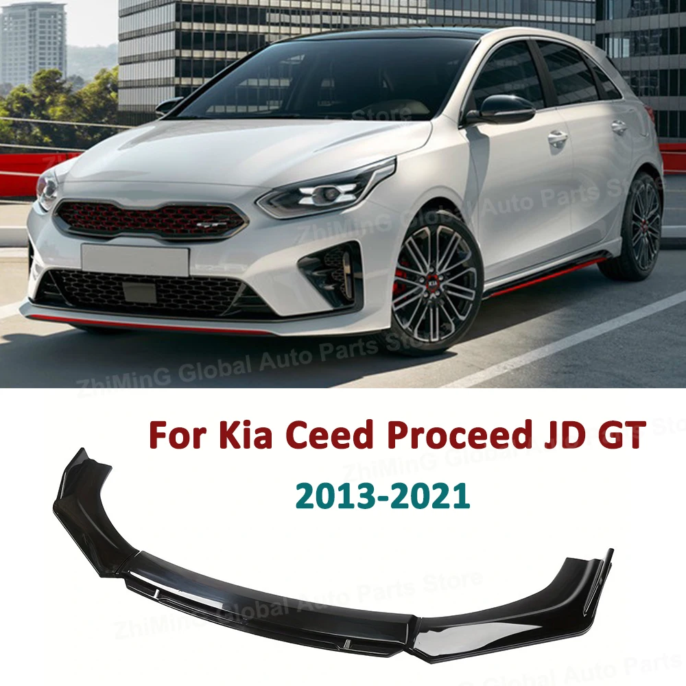 Für Kia Ceed Proceed JD GT 2013-2021 Auto Frontstoßstange Lippe Spoiler Splitter Diffusor Karosserie-Kit Zierleiste Luftleitblech Canard