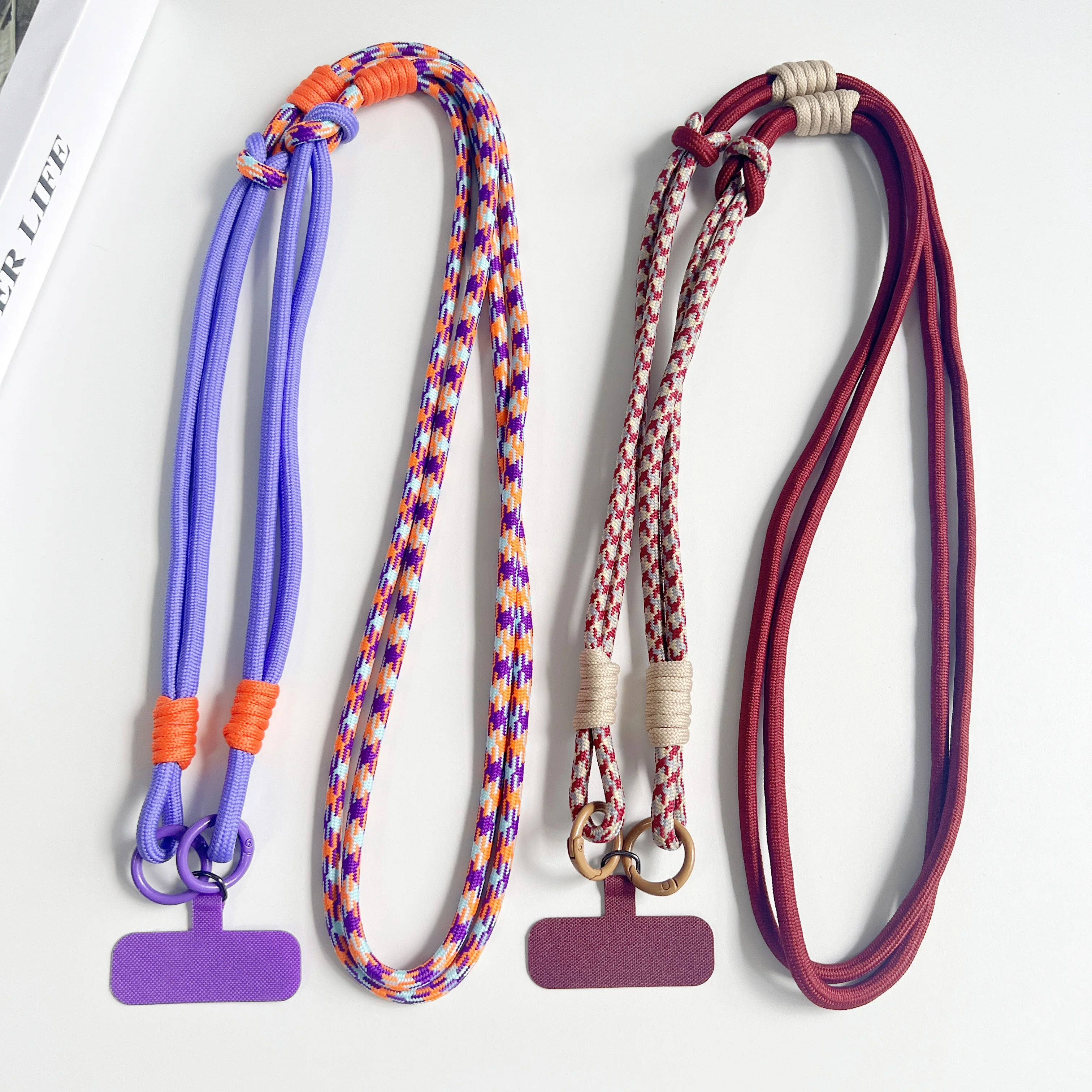 Picture 7: Personalized Trend Double Color Mobile Phone Yun Universal Lanyard Diagonal Span Rope Shoulder Strap Rope Fashion Safety Rope