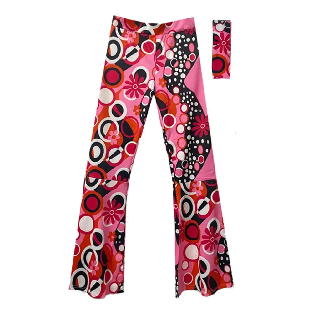 Pantalones acampanados con estampado de Cachemira para mujer, pantalones ajustados de cintura alta, ropa de calle informal, a la moda