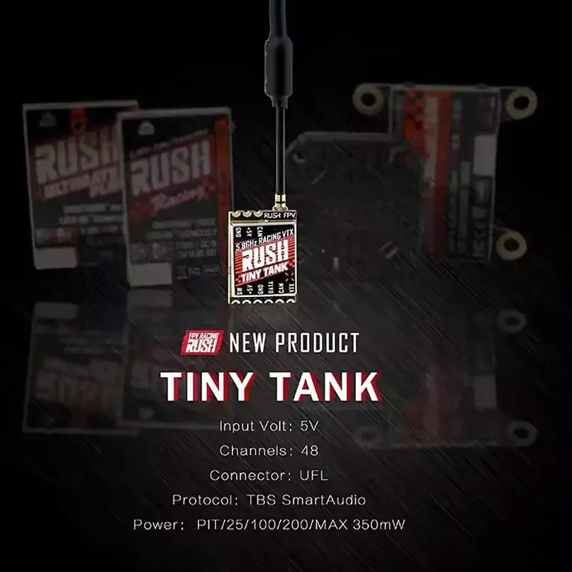 RUSHFPV TINY TANK Источник питания 5 В 350 МВт Traverse FPV Моделирование Передача изображения 48 Точка частоты NanoVTX RUSHFPV TINY TANK Источник питания 5 В 350 МВт Traverse FPV Моделирование Передача изображения 48 Точка частоты NanoVTX