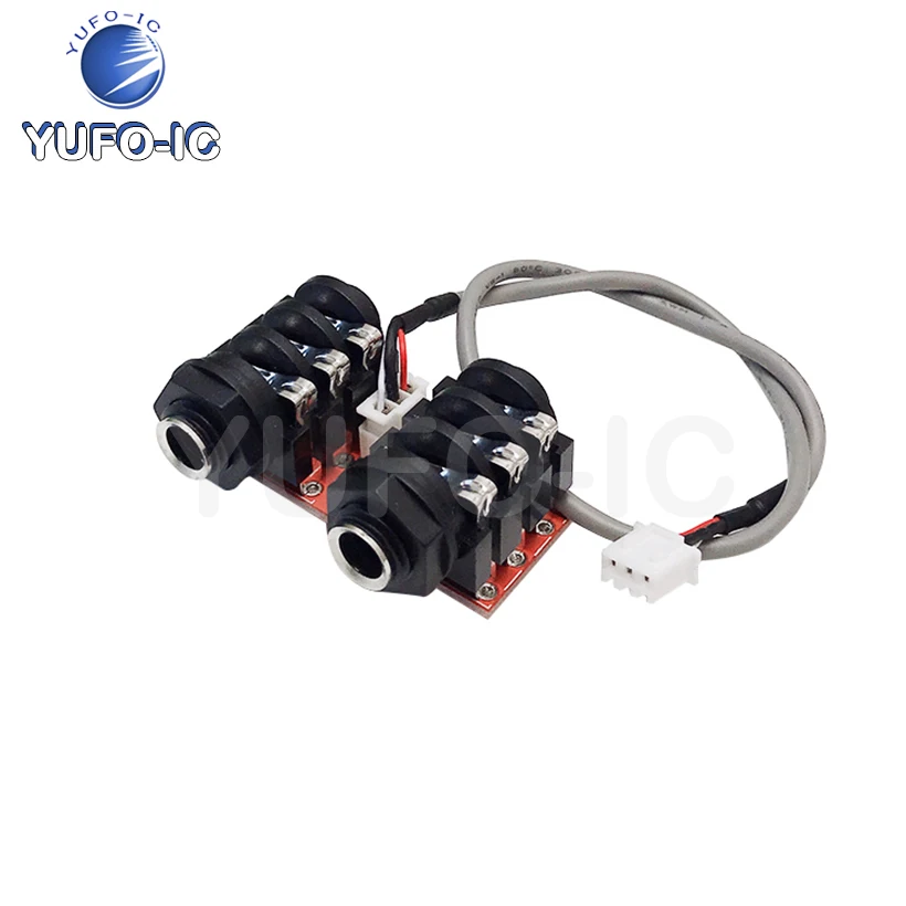 Free Ship 1PCS 2.54mm 6.5 Microphone Go Hub With 300mm Shielded Electronic