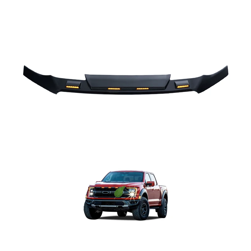 Bonnet Guard  Pickup Truck Four Lens Light Synchronize Original Car Steering Design for Ford F150 Raptor 2015-2020