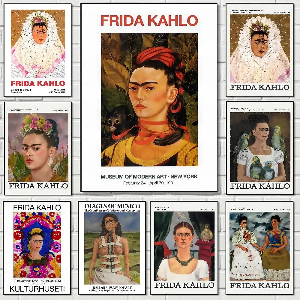 F-Frida K-Kahlo Impresión de póster A5 A4 A3 A2 Arte de la pared Decoración para habitación Oficina Regalo para fanáticos