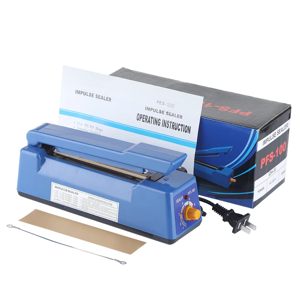 Electric Heat Sealing Machine Heat Sealer Hand Press Vacuum Food Plastic Bag Impulse Sealer Packaging Machine for Home Kitchen image 6