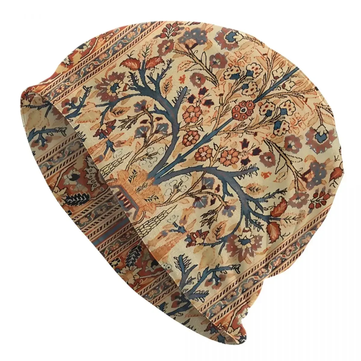 Tree Of Life PersianPrint Bohemian Antique Persian Tabriz Beanies Caps Hat Fashion Bonnet Hats Men