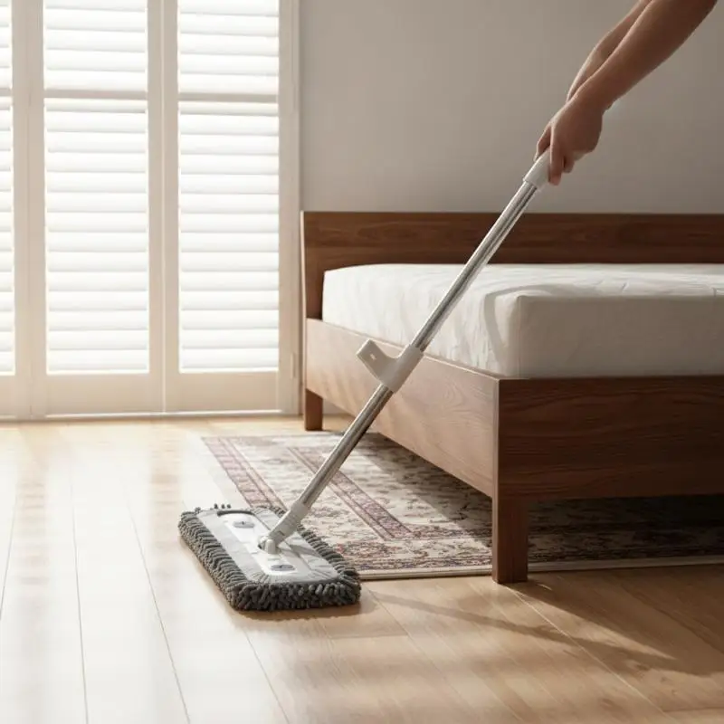 Self Squeeze Slide Flat Mop 360 Degree Rotatable Microfiber Lazy No Hand Wash Floor Mop Household Floor Cleaning Accessory