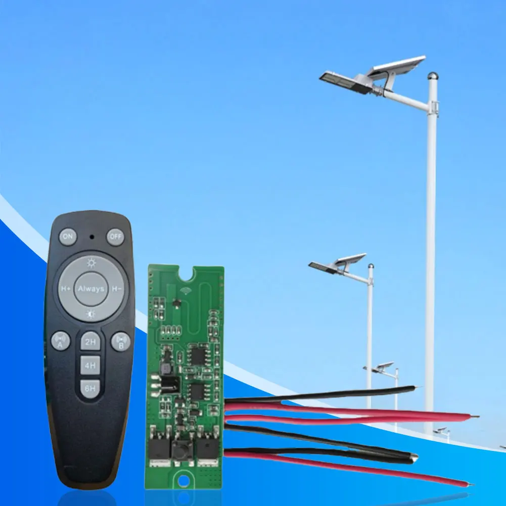 3.2V 3.7V Remote Solar Light Circuit Board Radar Human Body Sensing Solar Street Light Driver Board Solar Lamp Controller Module