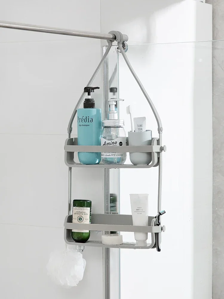 

Storage rack, multi-layer hanging basket in bathroom, no punching hanging rack, storage