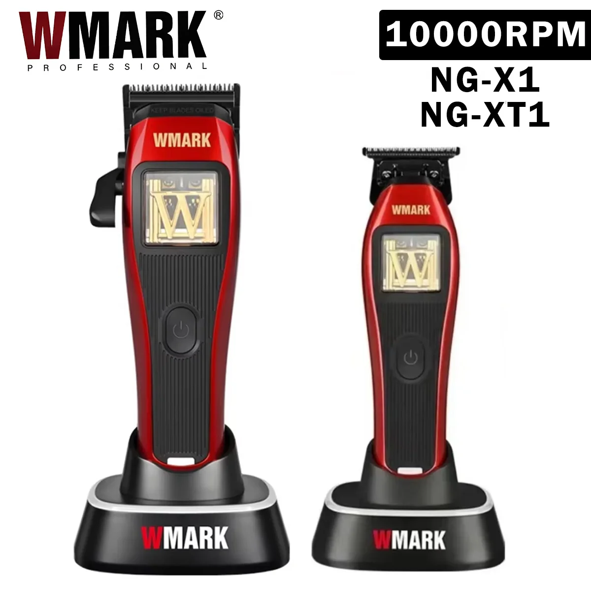 WMARK NG-X1 NG-XT1 10000RPM Magnetic Motor 3Color Cover Professional Hair Clipper High Power Hair Cutting Machine Barber Trimmer