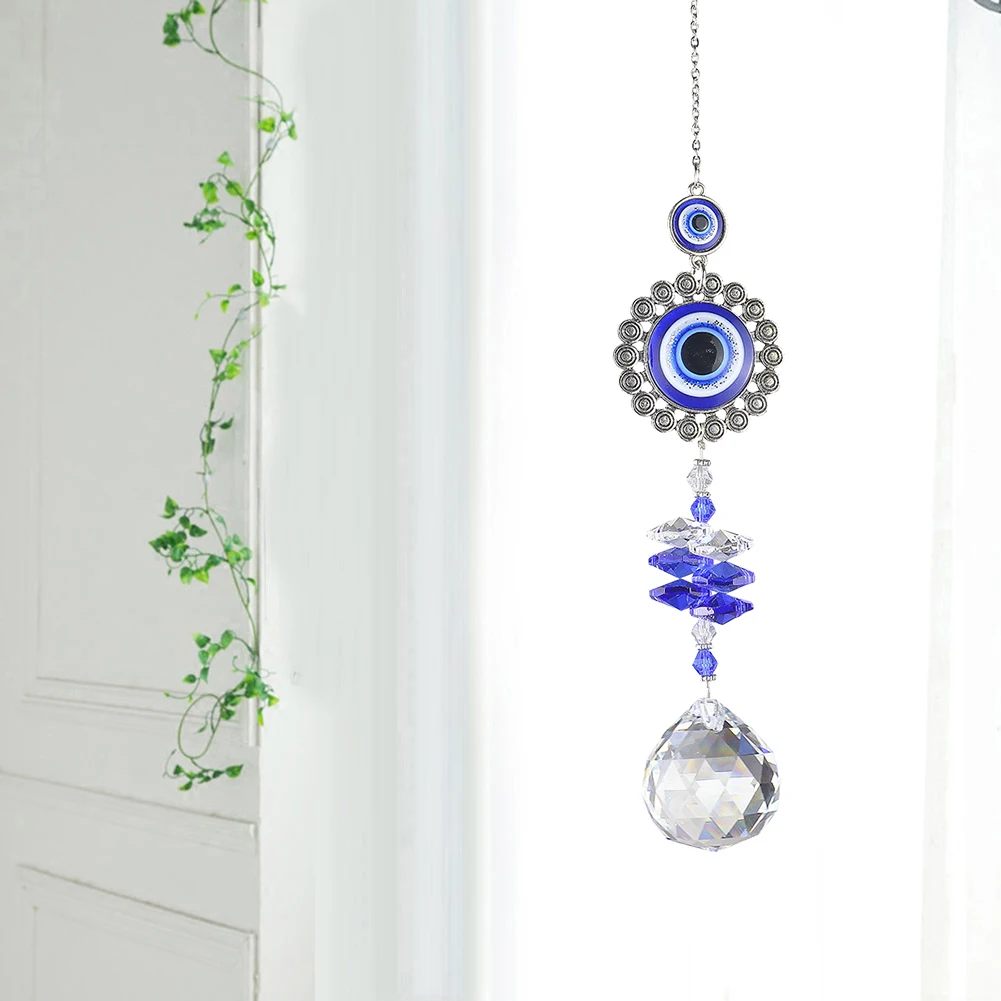 Metal Crystal Light Collection Pendant Car Accessories Hanging Crystal Pendant Window Decor Wind Chime Crystal Light for Balcony
