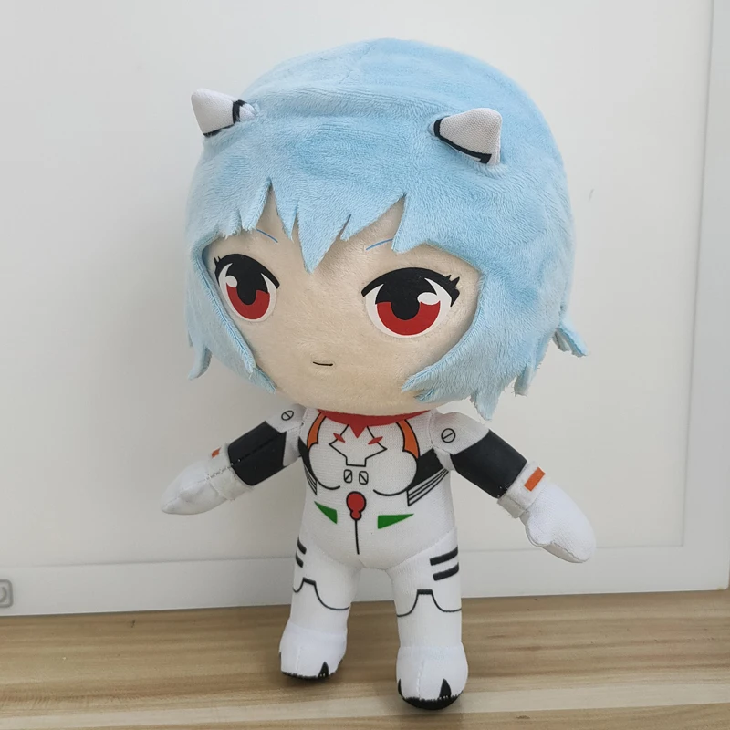 Ayanami Rei-muñeco de peluche de dibujos animados para niños, juguete de felpa de Anime, Kawaii Evangelion, EVA, suave, decoración de habitación,